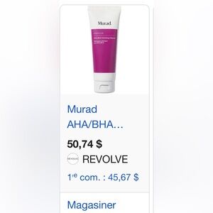 NEW Murad Exfoliating Cleanser in Pink and White